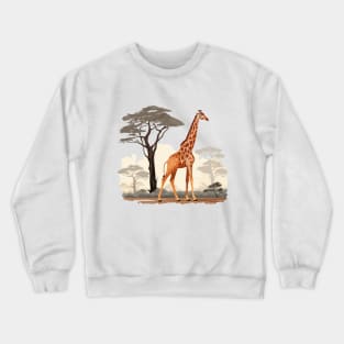 Watercolor Giraffe Crewneck Sweatshirt